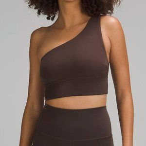 new with tags! lululemon Align Asymmetrical Bra, C/D Cup - espresso size 6